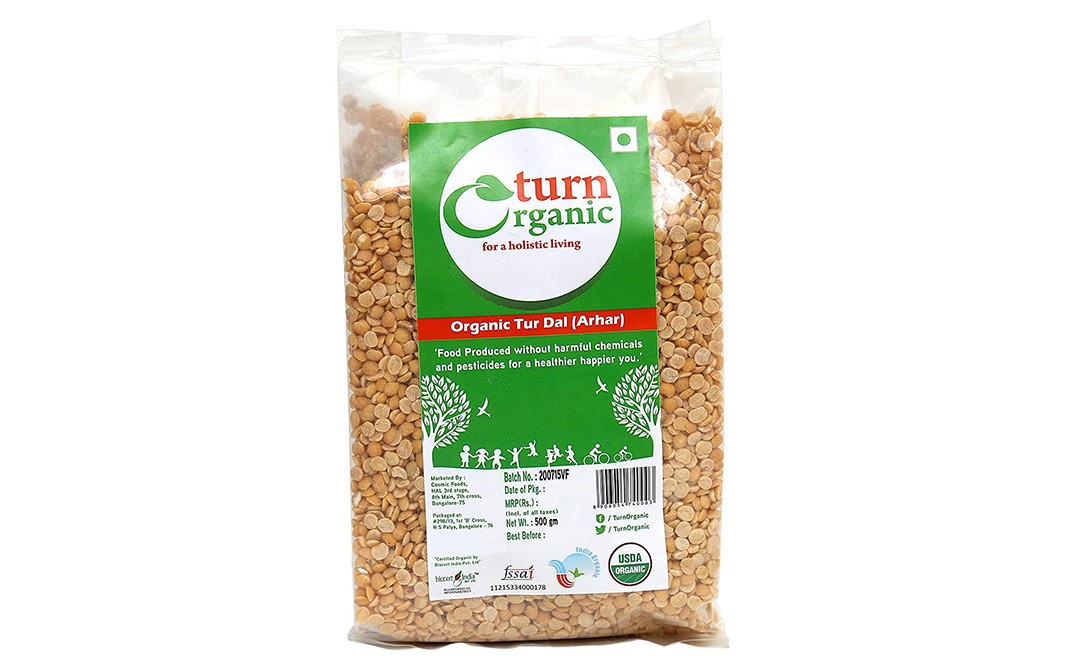 Turn Organic Tur Dal (Arhar)    Pack  500 grams